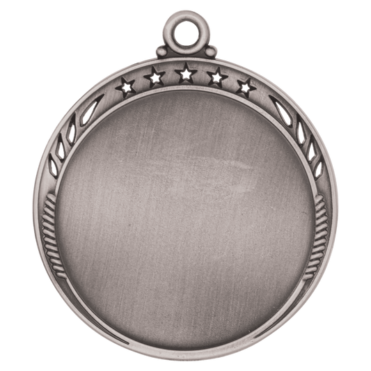 Antique Silver Galaxy 2" Insert Holder Medal - 2 3/8"