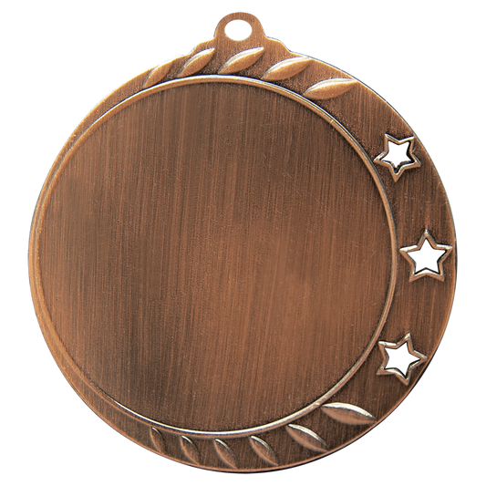 2 3/4" Antique Bronze 3-Star 2" Insert Holder Medal