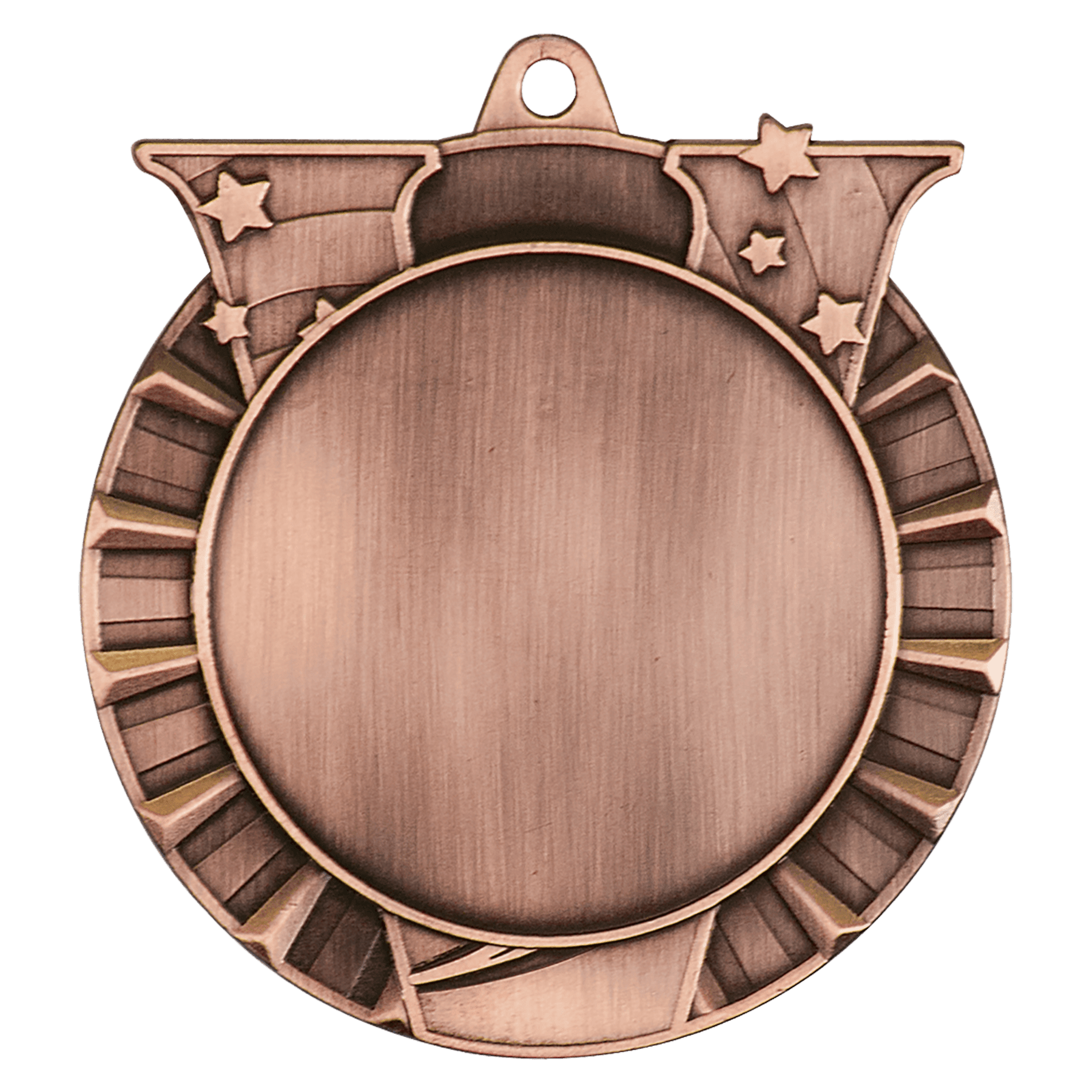 Antique Bronze Victory 2" Insert Holder Medal - 2 3/4"