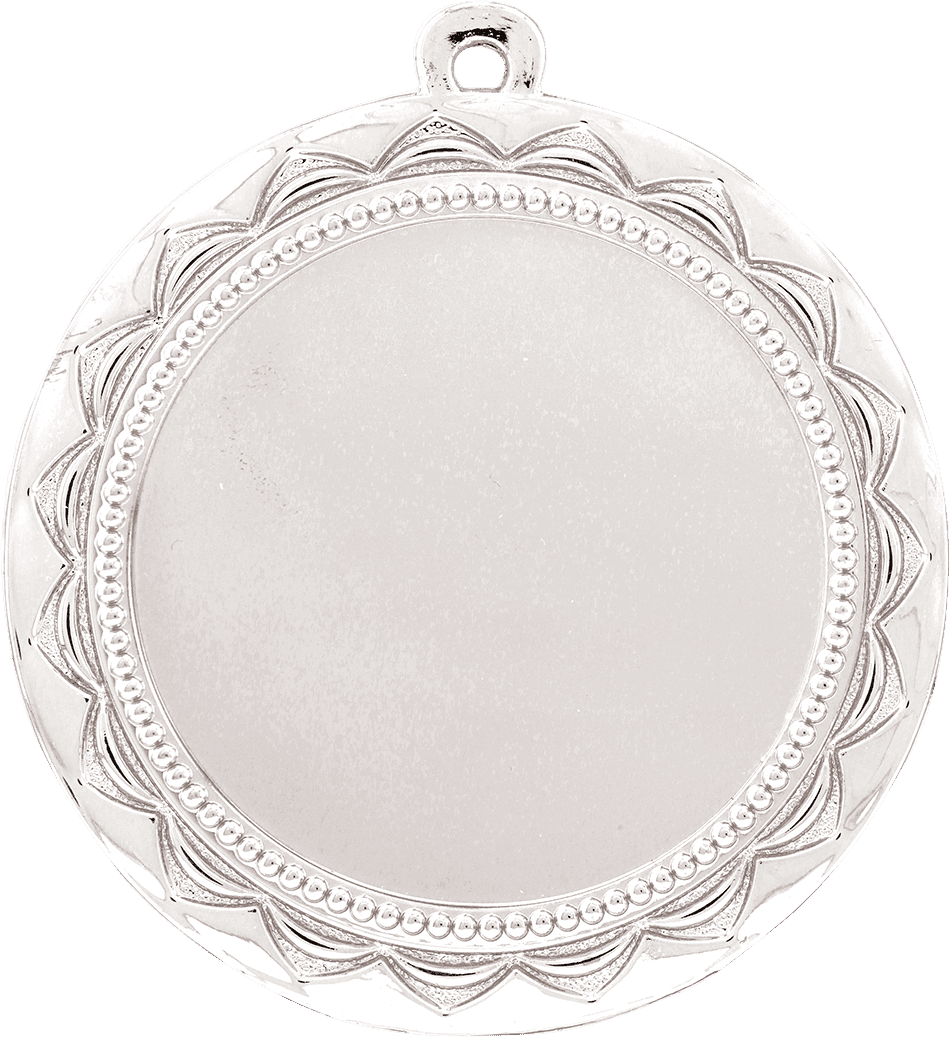 Bright Silver Sun 2" Insert Holder Medal - 2 3/4"