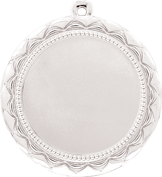Bright Silver Sun 2" Insert Holder Medal - 2 3/4"