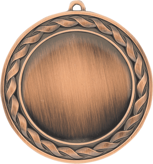 2 3/4" Antique Bronze Weave 2" Insert Holder Medal