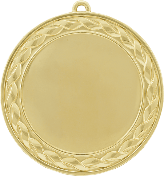 Bright Gold Weave 2" Insert Holder Medal - 2 3/4"