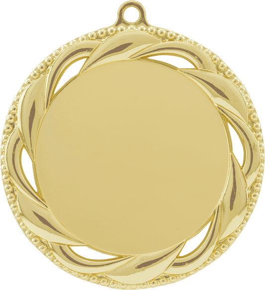 2 3/4" Bright Gold Rosette 2" Insert Holder Medal