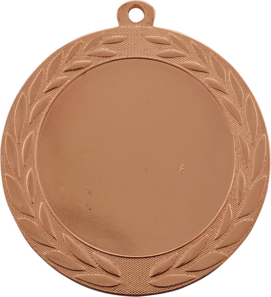 Bright Bronze Wreath 2" Insert Holder Medal - 2 3/4"