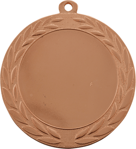 Bright Bronze Wreath 2" Insert Holder Medal - 2 3/4"