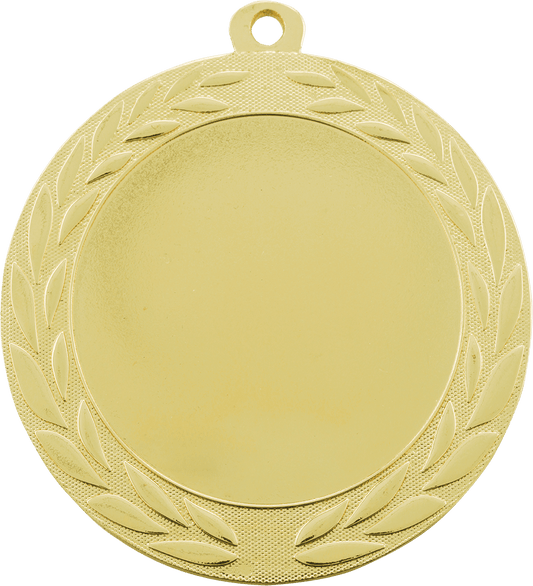 2 3/4" Bright Gold Wreath 2" Insert Holder Medal