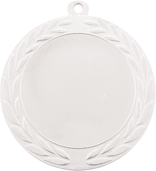 Bright Silver Wreath 2" Insert Holder Medal - 2 3/4"