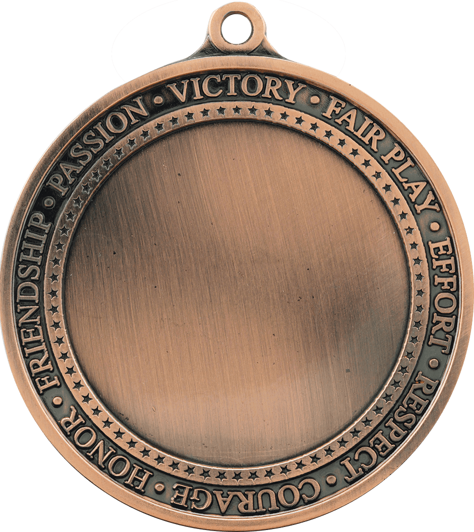 Antique Bronze Inspirational 2" Insert Medal Holder - 2 3/4"