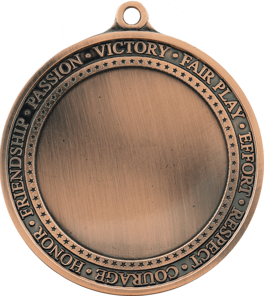 Antique Bronze Inspirational 2" Insert Medal Holder - 2 3/4"