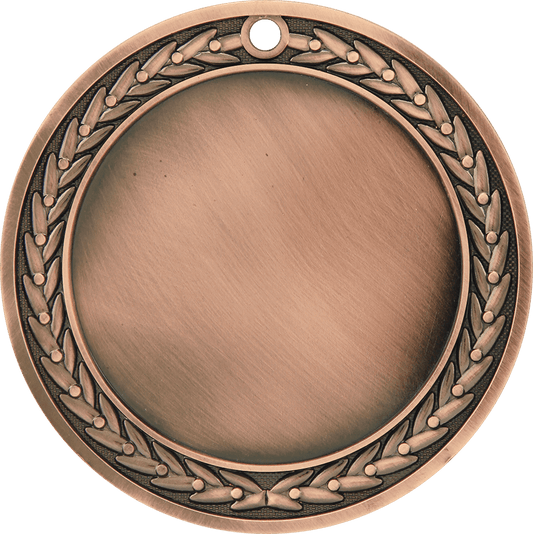 4" Antique Bronze 3" Insert Holder Medal