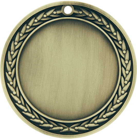 4" Antique Gold 3" Insert Holder Medal