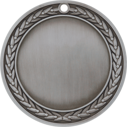 4" Antique Silver 3" Insert Holder Medal