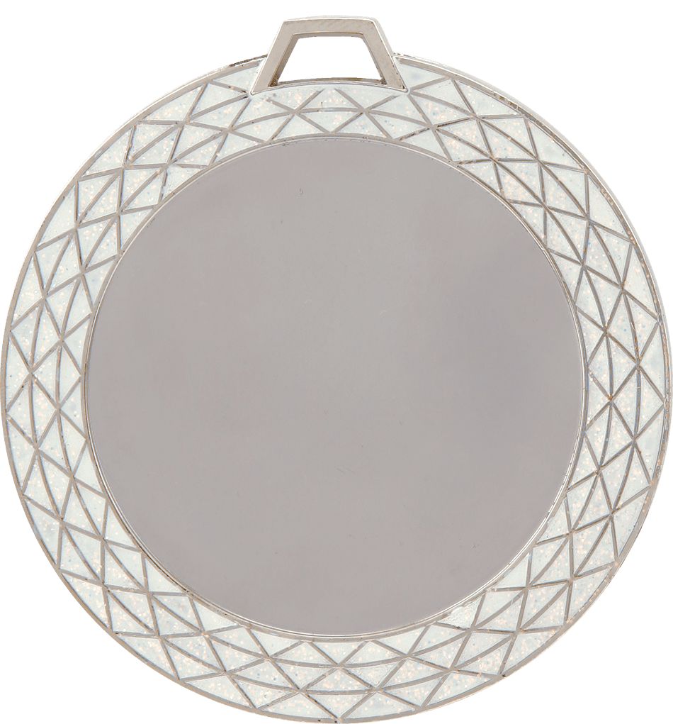 White Bling 2" Insert Holder Medal - 2 3/4"