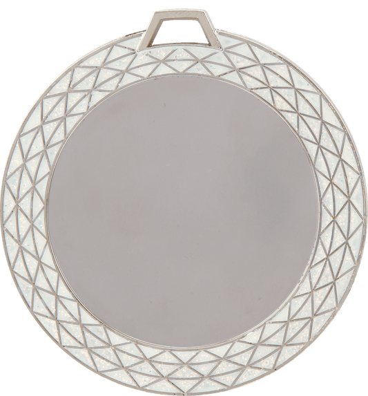 White Bling 2" Insert Holder Medal - 2 3/4"