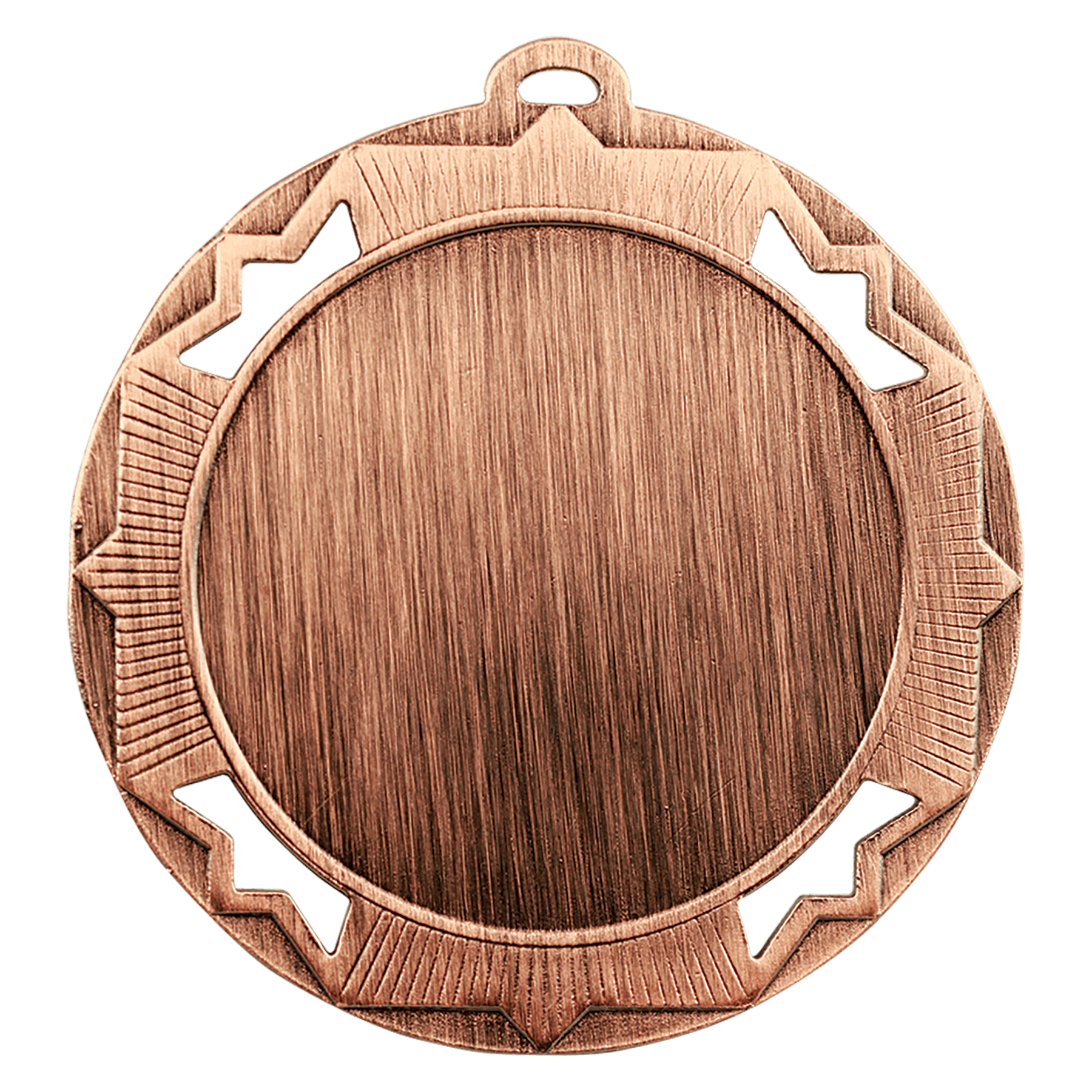 Antique Bronze Crown 2" Insert Holder Medal - 2 3/4"