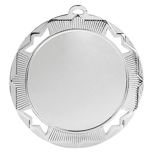 2 3/4" Bright Silver Crown 2" Insert Holder Medal