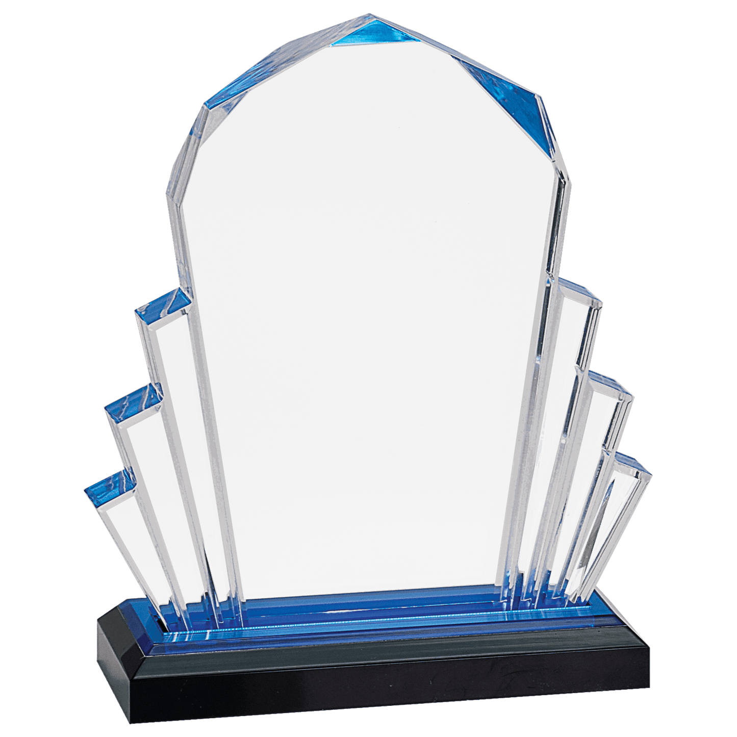 6" x 8" Blue Faceted Impress Acrylic