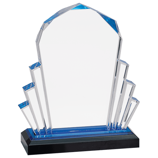 6" x 8" Blue Faceted Impress Acrylic