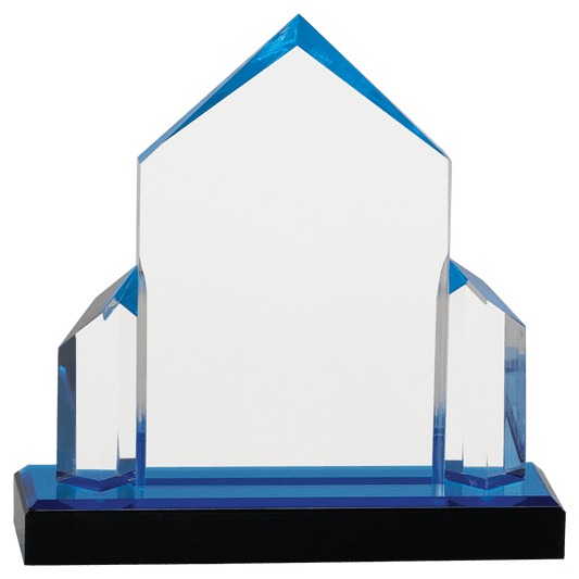 7" x 7" Blue Jewel Post Impress Acrylic