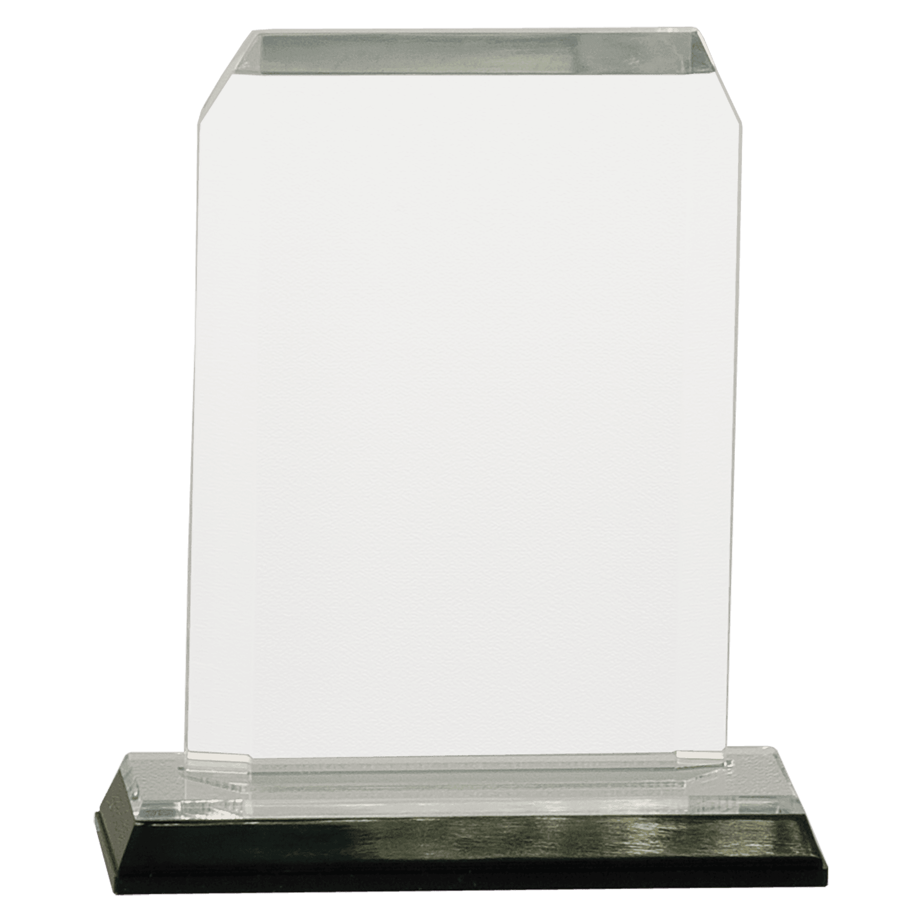 3 1/2" x 5 1/2" Silver Clipped Corner Impress Acrylic