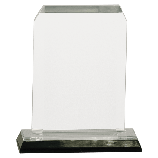 Silver Clipped Corner Impress Acrylic - 3 1/2" x 5 1/2"