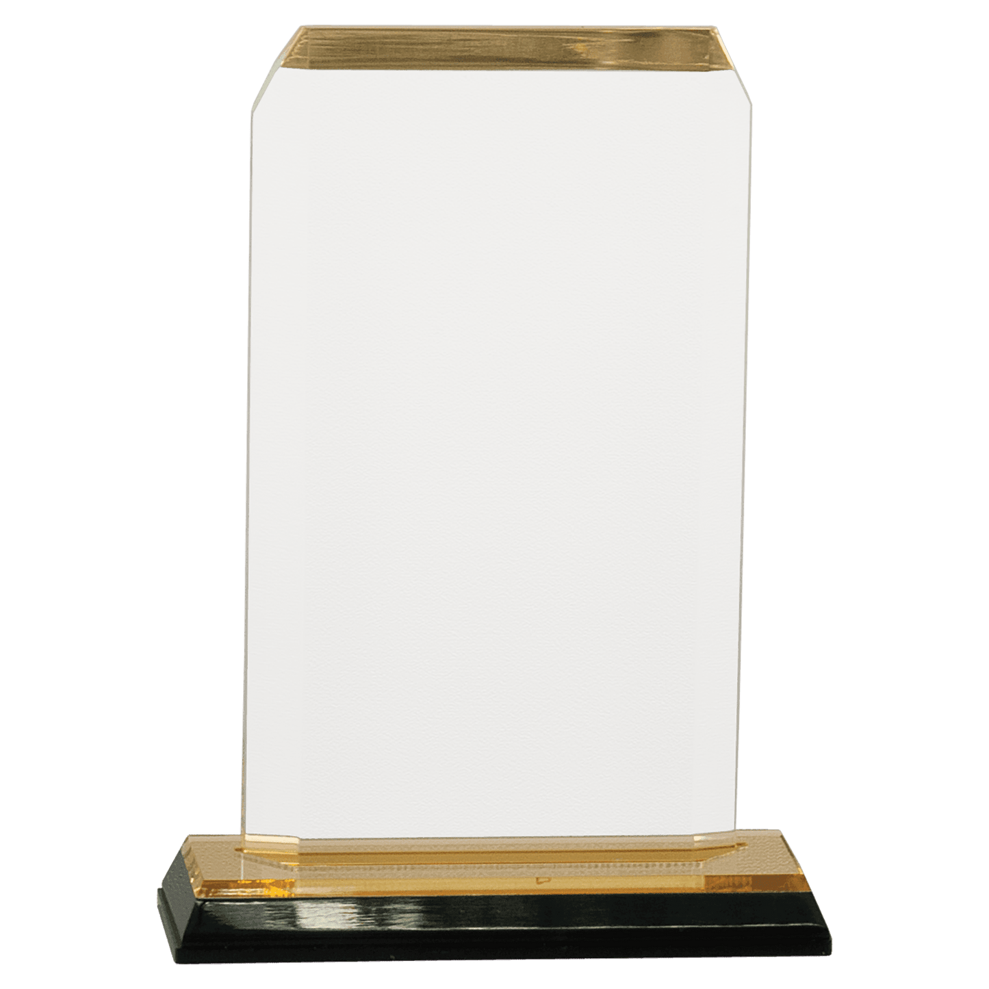 3 1/2" x 6 1/2" Gold Clipped Corner Impress Acrylic