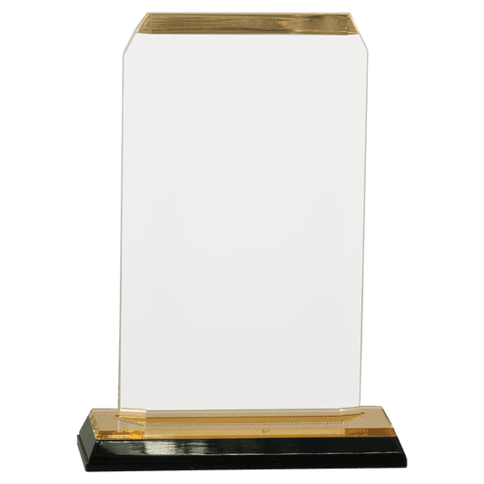 3 1/2" x 6 1/2" Gold Clipped Corner Impress Acrylic