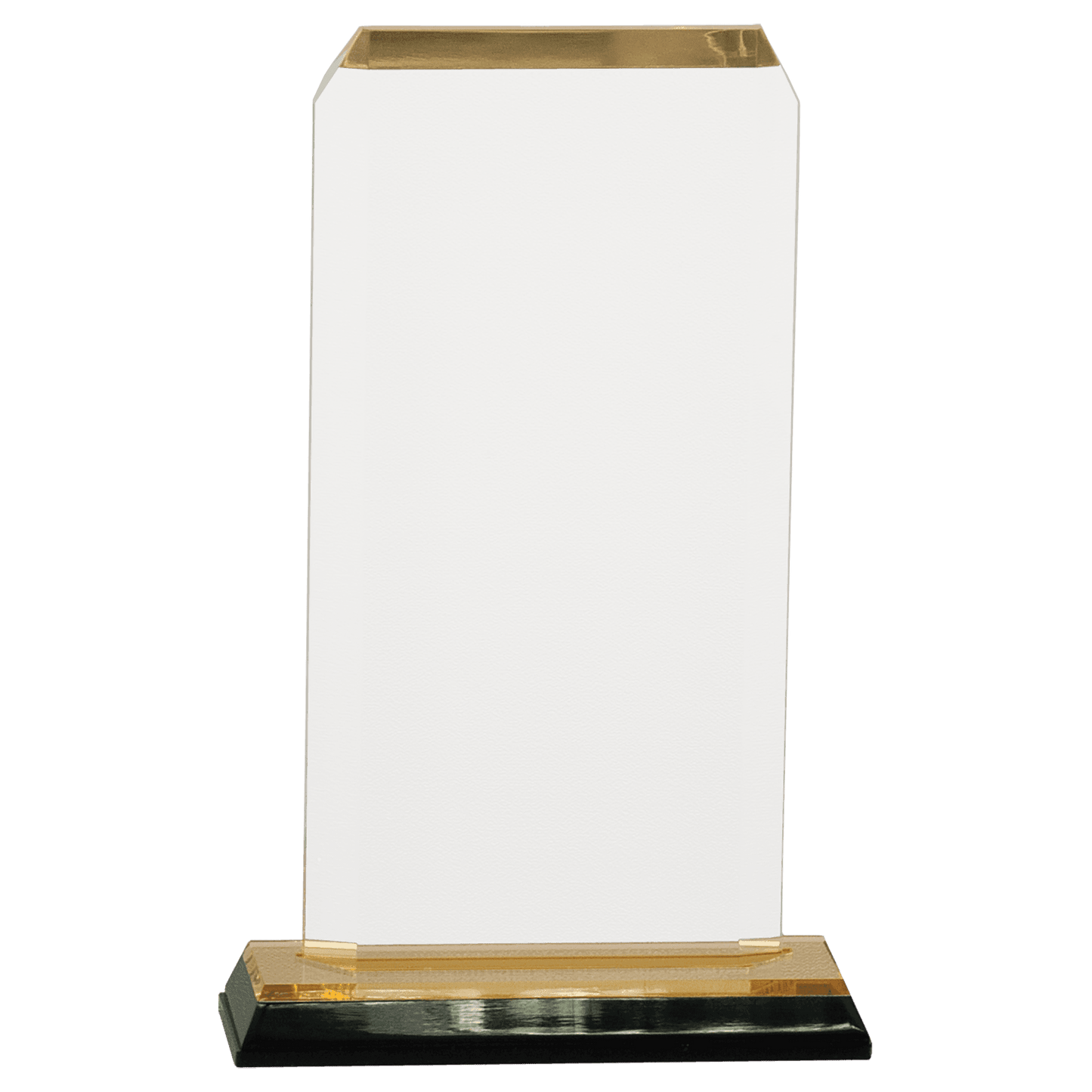 3 1/2" x 7 1/2" Gold Clipped Corner Impress Acrylic
