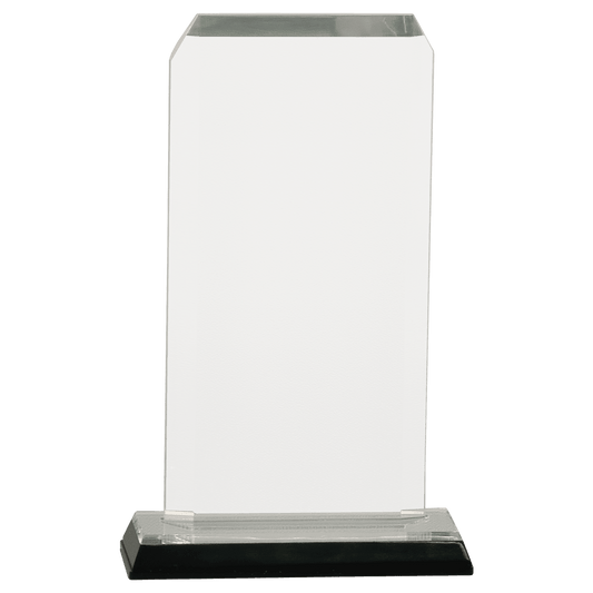 3 1/2" x 7 1/2" Silver Clipped Corner Impress Acrylic