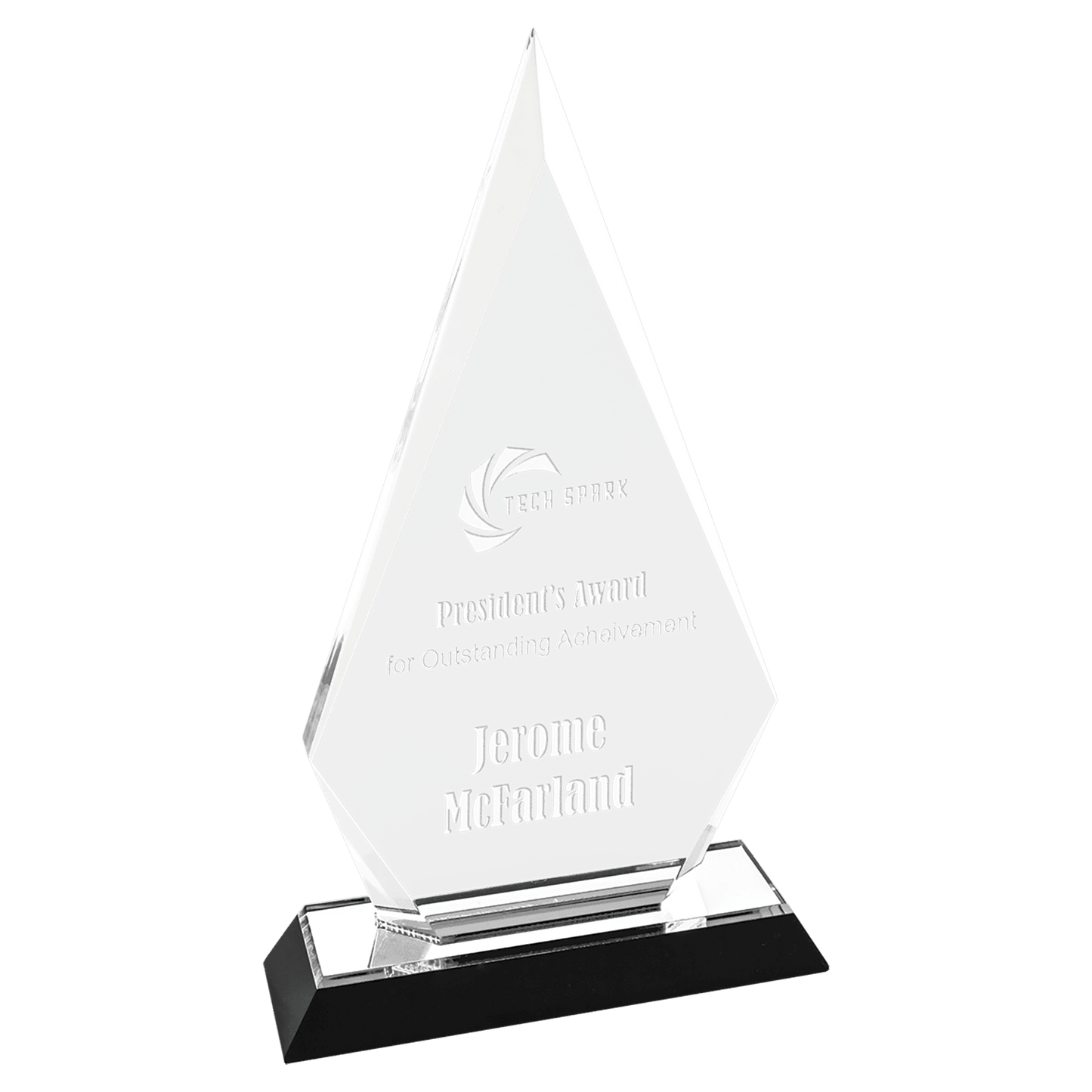 Silver Arrow Point Impress Acrylic - 9"