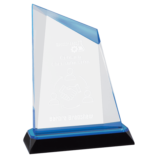7 3/4" Blue Peak Diamond Corner Base Impress Acrylic