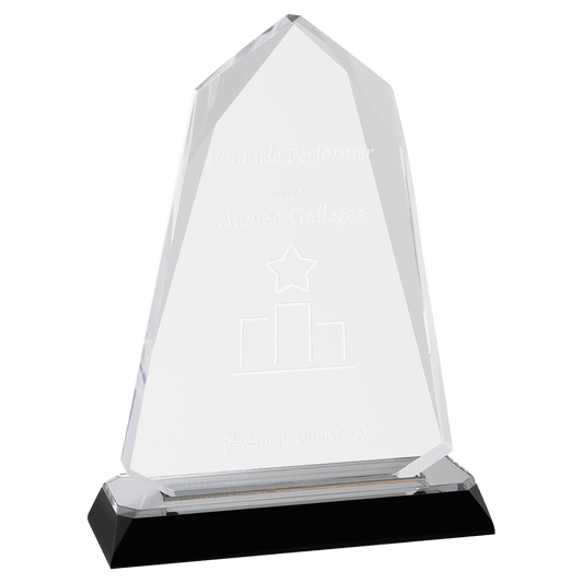 7 3/4" Silver Halo Diamond Corner Base Impress Acrylic