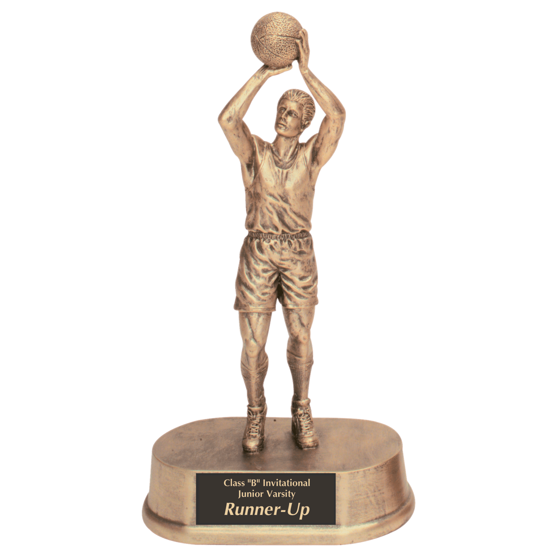 Antique Gold Male Basketball Resin - 9 1/2"