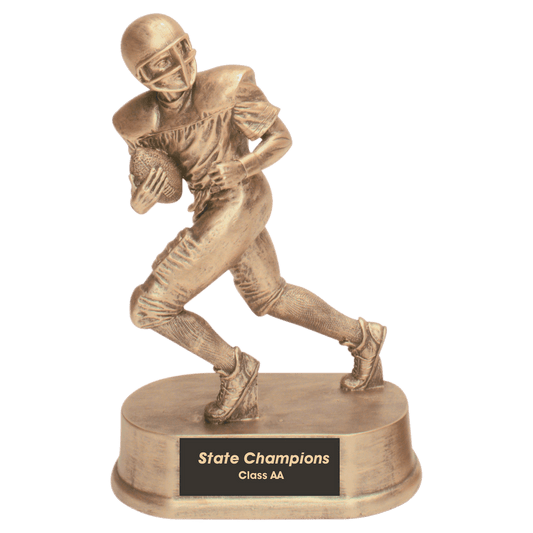 Antique Gold Football Resin - 7 3/4"