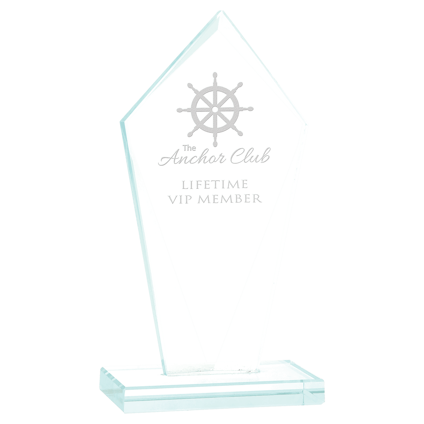 Diamond Jade Glass Award - 8 1/2"