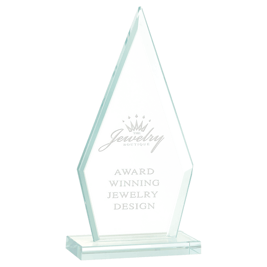 Triangle Jade Glass Award - 6 3/4"