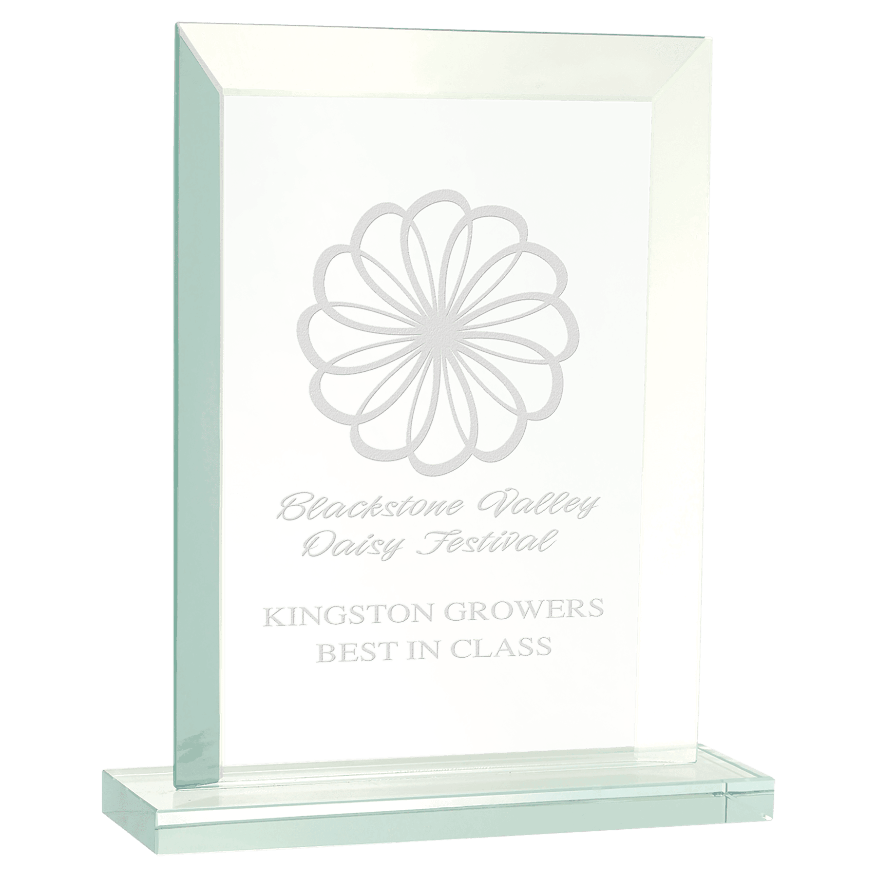 Rectangle Jade Glass Award - 7"