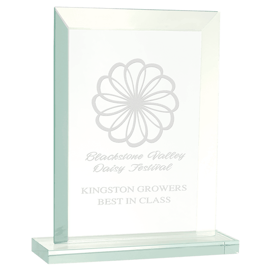 Rectangle Jade Glass Award - 7"