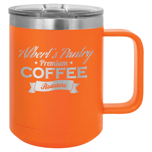 Polar Camel 15 oz. Orange Vacuum Insulated Mug with Slider Lid