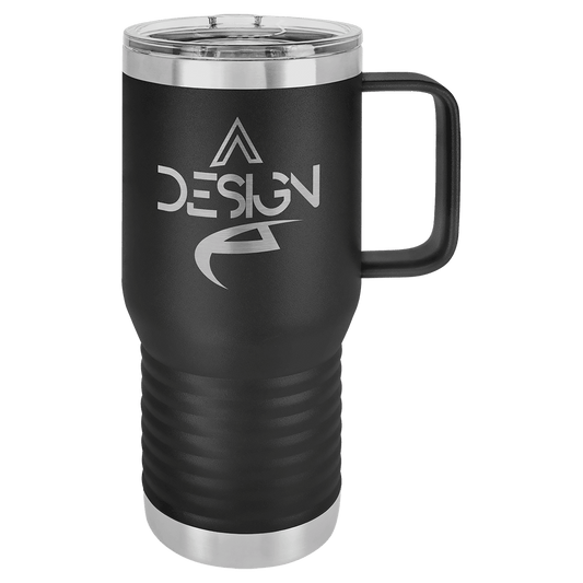 Polar Camel 20 oz. Black Vacuum Insulated Travel Mug with Slider Lid