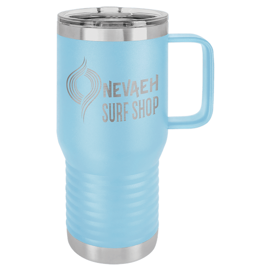 Polar Camel 20 oz. Light Blue Vacuum Insulated Travel Mug with Slider Lid