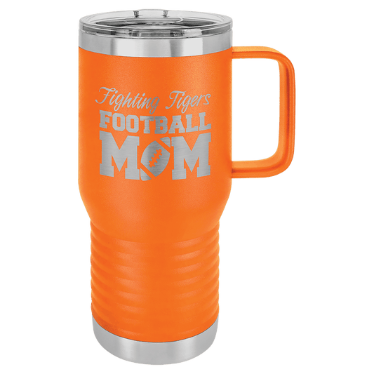 Polar Camel 20 oz. Orange Vacuum Insulated Travel Mug with Slider Lid