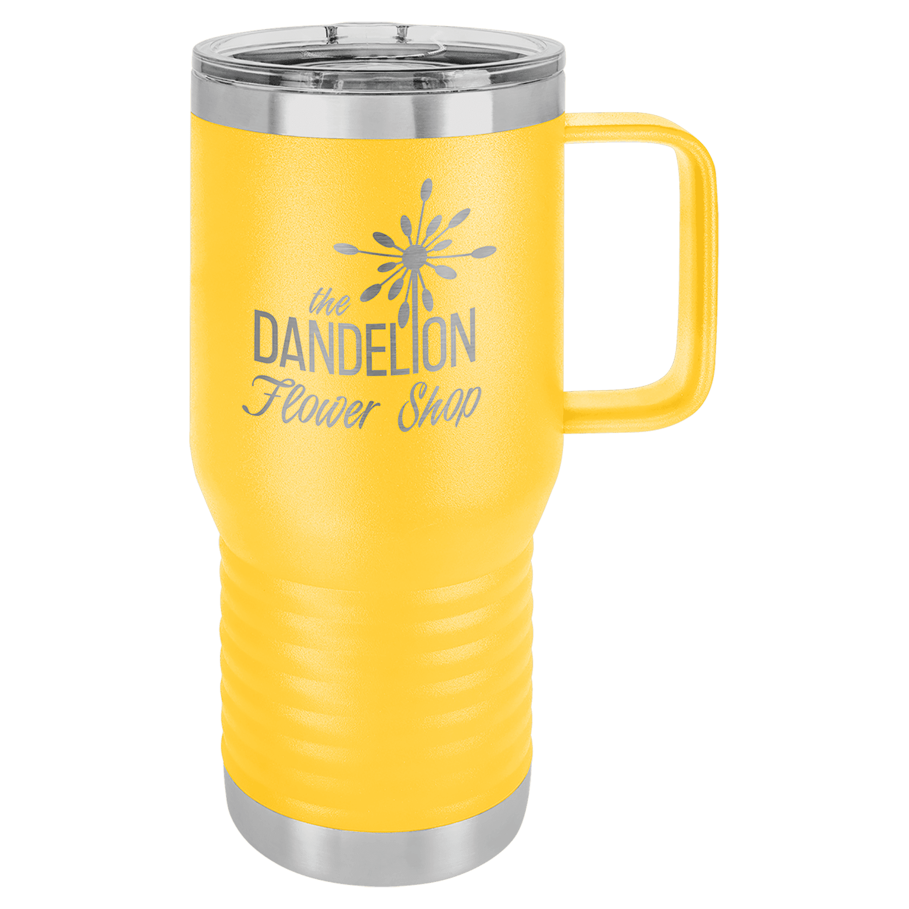Polar Camel 20 oz. Yellow Vacuum Insulated Travel Mug with Slider Lid