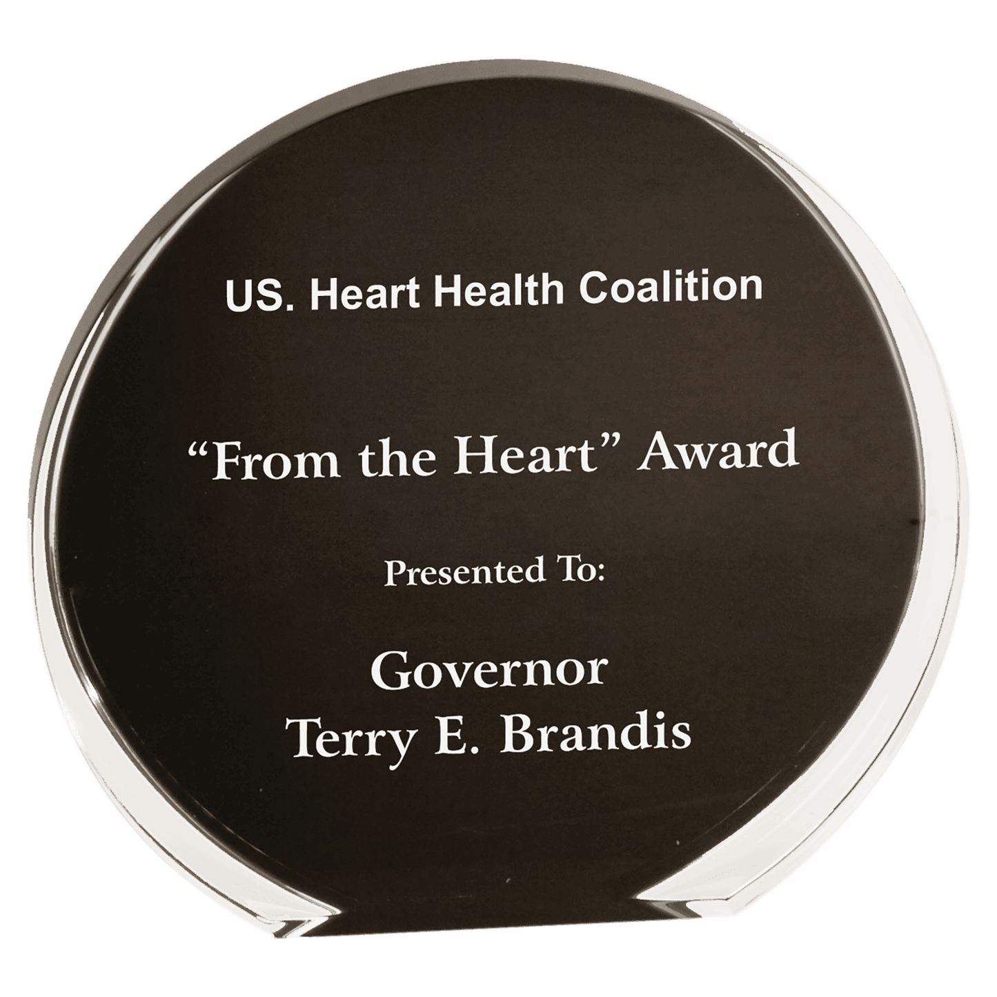 6 1/4" Black/Clear Luminary Circle Acrylic