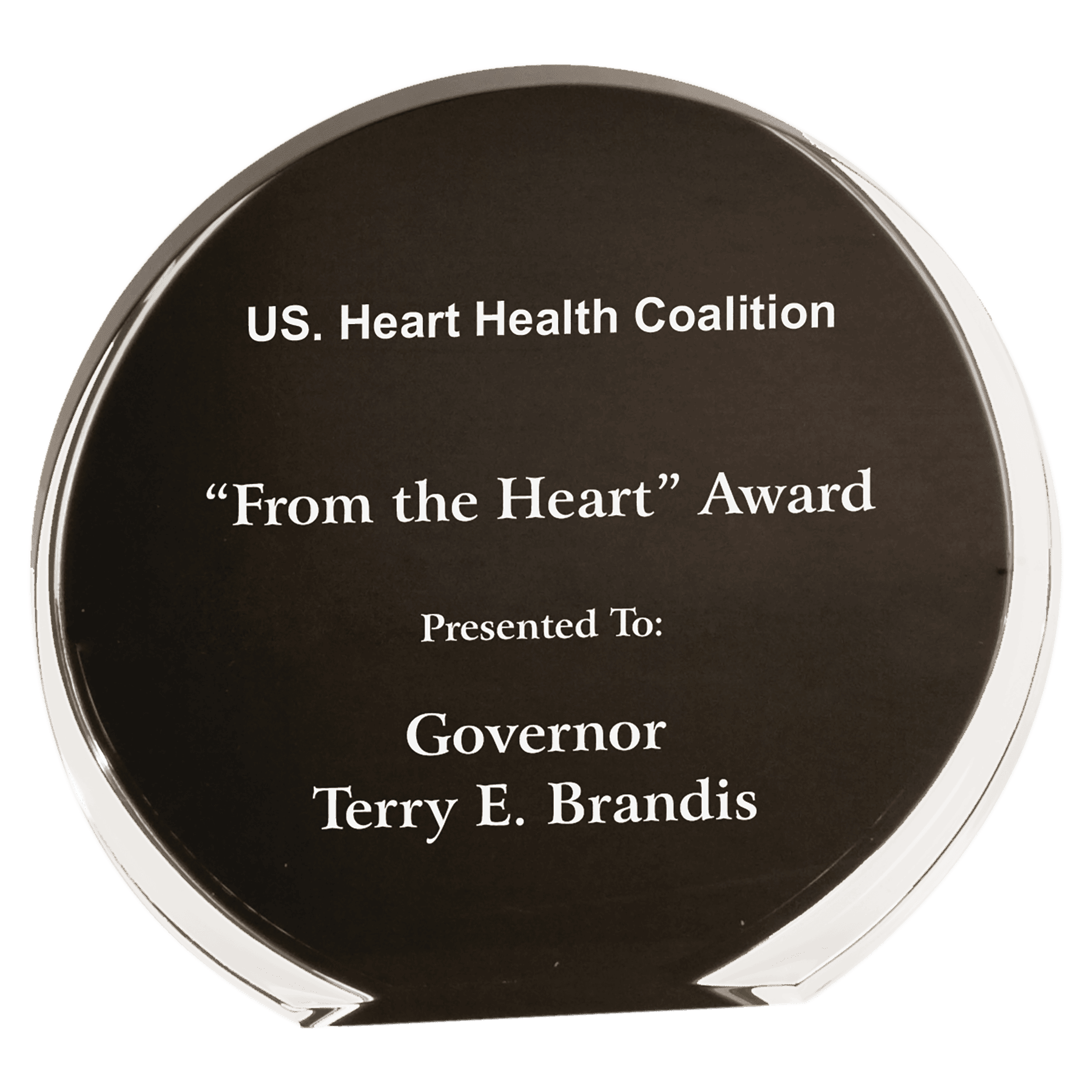 6 1/4" Black/Clear Luminary Circle Acrylic