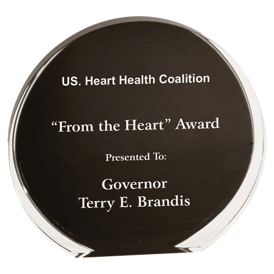 6 1/4" Black/Clear Luminary Circle Acrylic