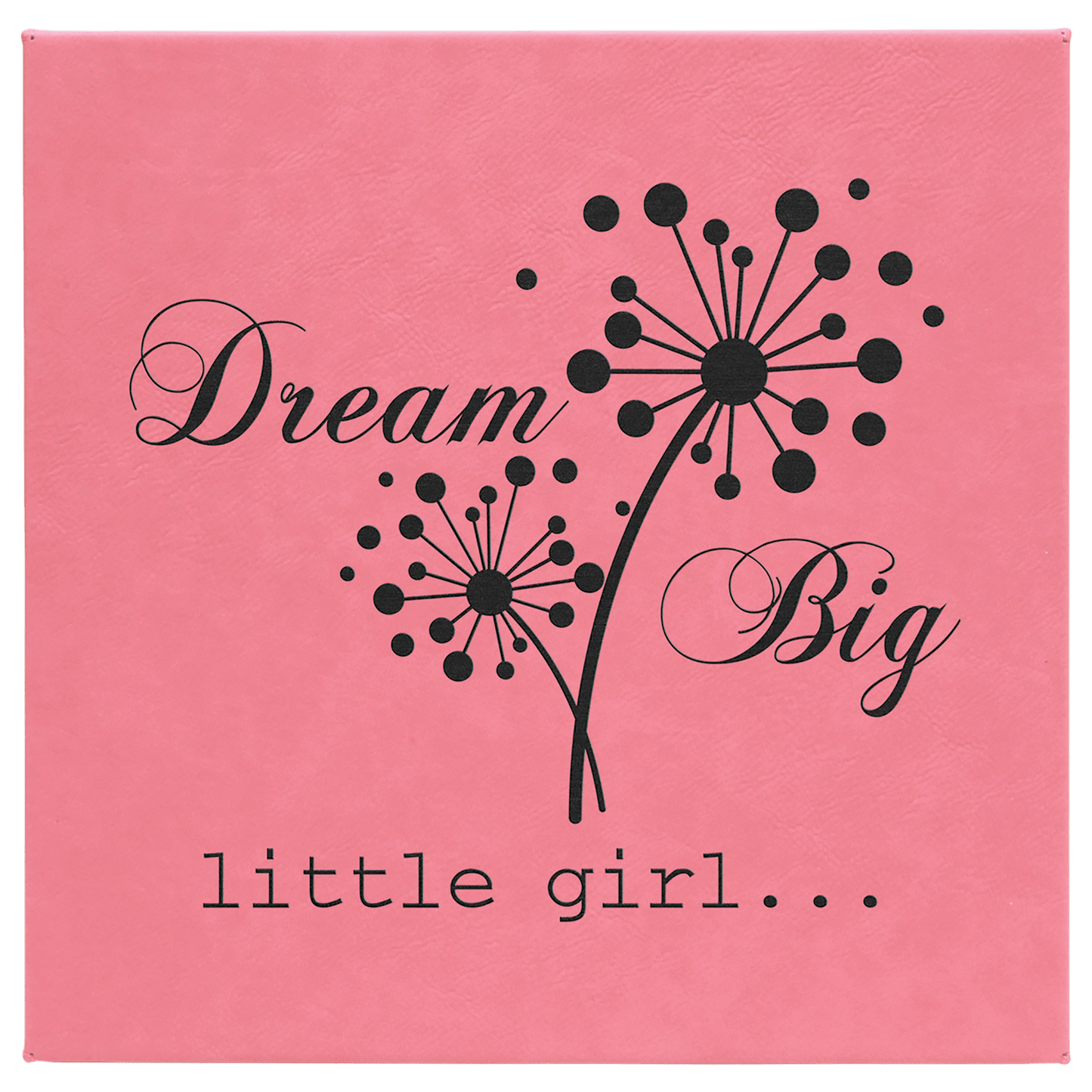 10" x 10" Pink Laserable Leatherette Wall Decor with Sawtooth Hanger