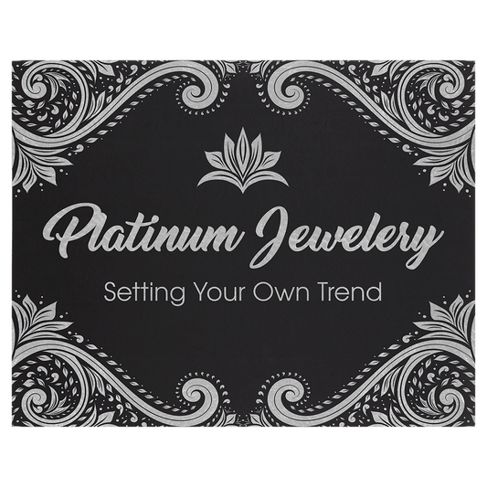 12" x 18" Black/Silver Laserable Leatherette Wall Decor with Sawtooth Hanger