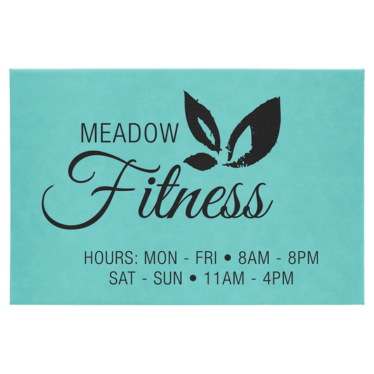 12" x 18" Teal Laserable Leatherette Wall Decor with Sawtooth Hanger